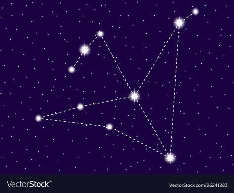 Aquila constellation starry night sky cluster Vector Image