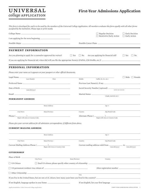 14+ College Application Form Templates - PDF, DOC, Docs | Free ...