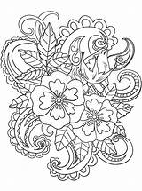 Kids N Funcom  Coloring Page Spring Birds And Flowers Floral paisley sketch template