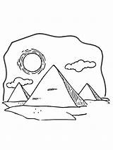 Pyramid coloring Pages sketch template