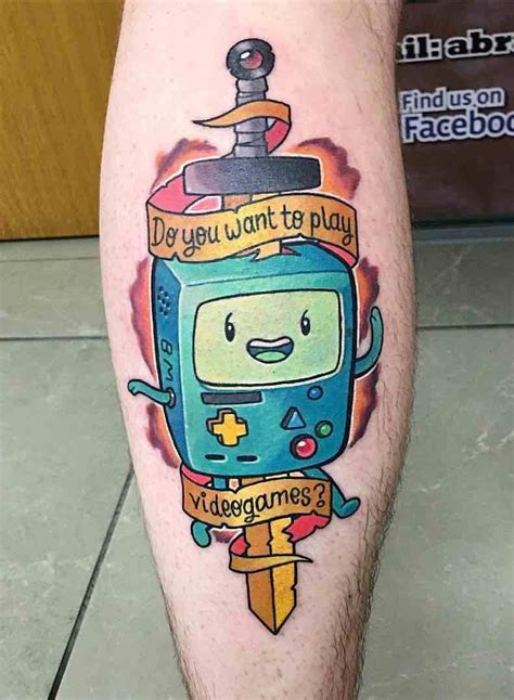 Bmo Adventure Time Tattoo 2 by Chris Hill Time Tattoos, Body Art ...