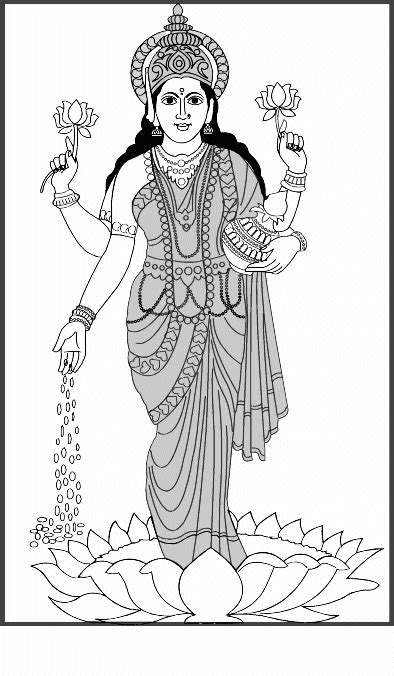 Diwali Coloring Pages: Lakshmi Coloring Pages, Maa Lakshmi Coloring ...