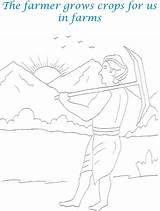 Farmer coloring Printable page For Kids sketch template