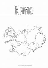 Coloring page No3452  Geography Country Map Iceland sketch template