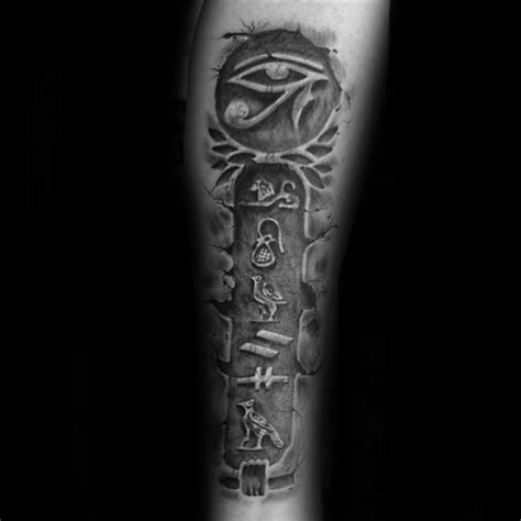 30 Hieroglyphics Tattoo Designs For Men - Ancient Egyptian Ink Ideas ...