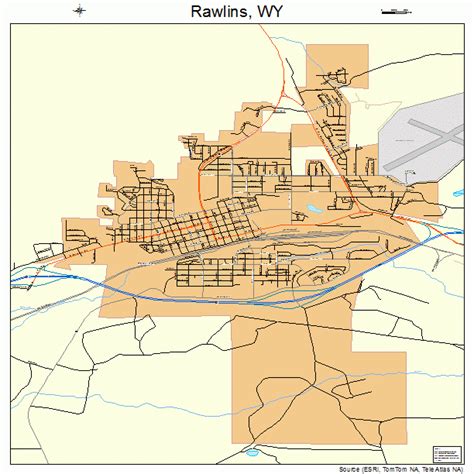 Rawlins Wyoming Street Map 5663900