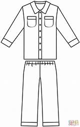 Pajamas Coloring Page sketch template