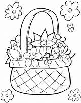 Easter Basket Coloring Pages Printable sketch template