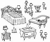 Coloring Pages Bedroom Furniture sketch template