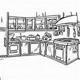 Drawing Kitchen Coloring Pages  For Kids – Smart Creative sketch template