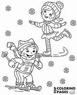 Kindergarten Coloring Pages Winter sketch template