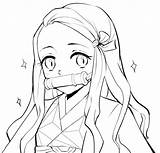 Nezuko From Demon Slayer sketch template