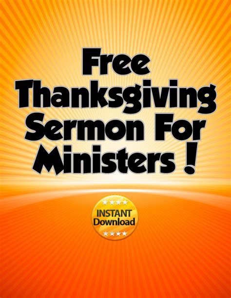 Free Thanksgiving Sermon | SermonSubscription.com