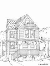 Adult Coloring Pages Buildings sketch template