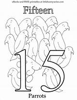 Number 15 Coloring Page PDF  Preschool Worksheets Printable sketch template