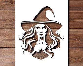 Witch on a Broom Stencil reusable Witch Stencil Art Stencil - Etsy