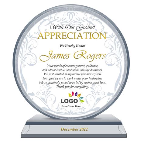 Buy Extra-thick Personalized Unique Appreciation Gift Plaque for ...