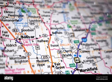 Bolivar missouri map hi-res stock photography and images - Alamy