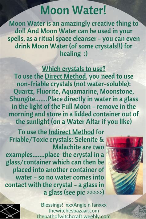 How to make Moon Water - using the Full Moon. Witchcraft for beginners ...