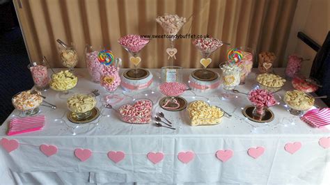 Wedding sweets candy buffet table pink Wedding Candy Table, Sweet Table ...