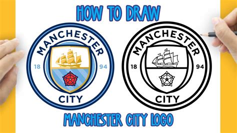 HOW TO DRAW A LOGO MANCHASTER CITY | MAN CITY LOGO DRAWING - YouTube