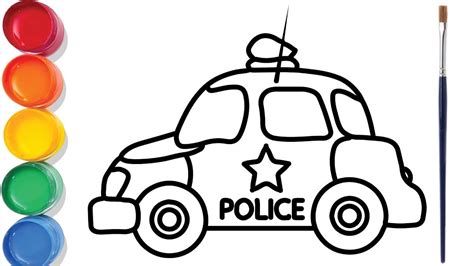 Police Car Drawing Easy