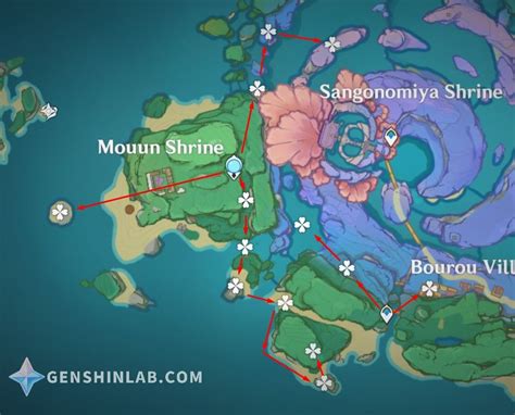 Genshin Impact 2.2 Best Artifact Farming Routes in Inazuma | GenshinLab