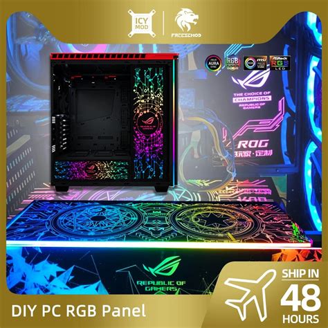 Mod Rgb Lighting Panel Customize Pc Case Vga Backplate Side Panel Pc Cabinet A-rgb Colorful Aura ...