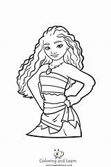 Moana Coloring Pages FREE 2025  And Learn sketch template