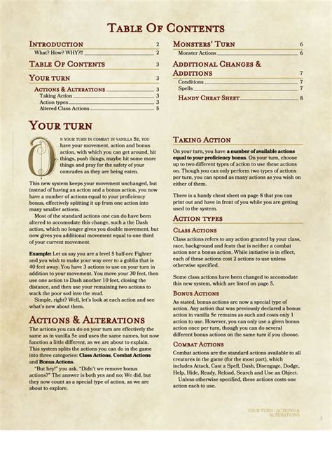 Advanced Actions - A Revised Action System for D&D 5e : r/UnearthedArcana