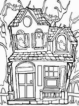 Haunted House Printable coloring Page  Download Print Or Color Online sketch template