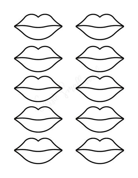 Printable Lips Stencil | Lipstutorial.org