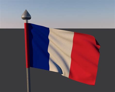 flag france 3d model