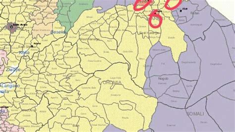 Oromia Region Map Of Ethiopia Regions And Woredas