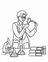 Scientist Isolated Coloring Page For Kids 17000357 Vector Art At Vecteezy sketch template