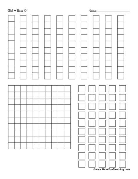 Printable Base 10 Blocks by Teach Simple