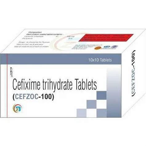 Cefzoc-100 Cefixime Trihydrate Tablets 100 mg, Prescription, Manufacturer: Biozoc INC at Rs 850 ...