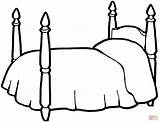 Bed For A Girl Coloring Page Free Printable  Home sketch template