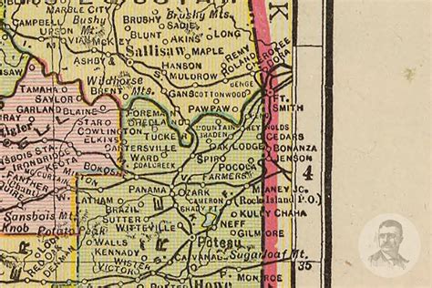 Vintage Oklahoma Map 1909 Old Map of Oklahoma Historical | Etsy