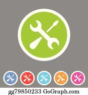 250 Repair Icon Flat Web Sign Symbol Logo Label Set Clip Art | Royalty Free - GoGraph