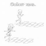 Hopscotch Coloring Pages sketch template