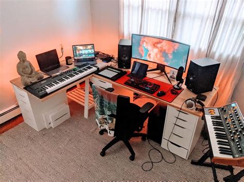 My Music/Gaming/WFH setup | Home music rooms, Music studio room, Home ...