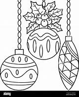 Christmas Ornament Isolated Coloring Page Stock Vector Image & Art  Alamy sketch template