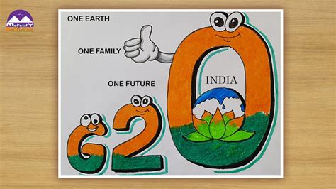 Poster on G20 |G20 Drawing | G20 India Logo Drawing |One Earth One ...