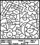 Subtraction Coloring Squared Sketch Page sketch template