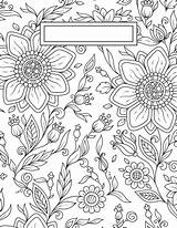 Binder Cover Coloring Pages sketch template