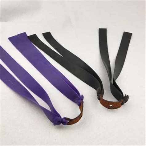 1pcs latest double flat rubber band for slingshot slingshot hunting length black 0.7mm purple 0 ...