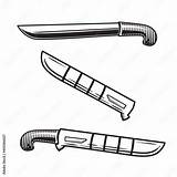 Machete Coloring Pages sketch template