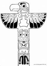 Printable Totem Pole Coloring Pages sketch template