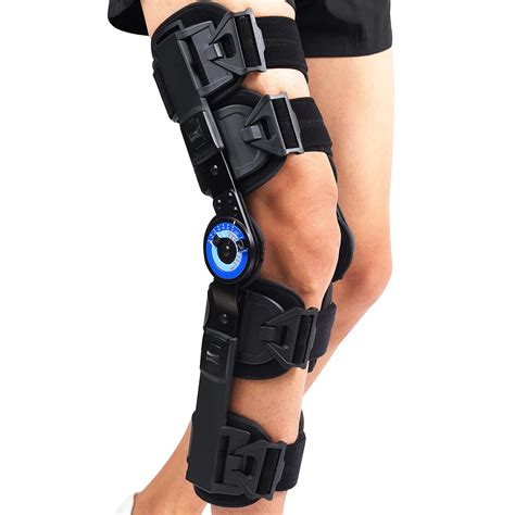 Orthomen Hinged ROM Knee Brace, Post Op Knee Brace for Recovery Stabilization, ACL, MCL and PCL ...